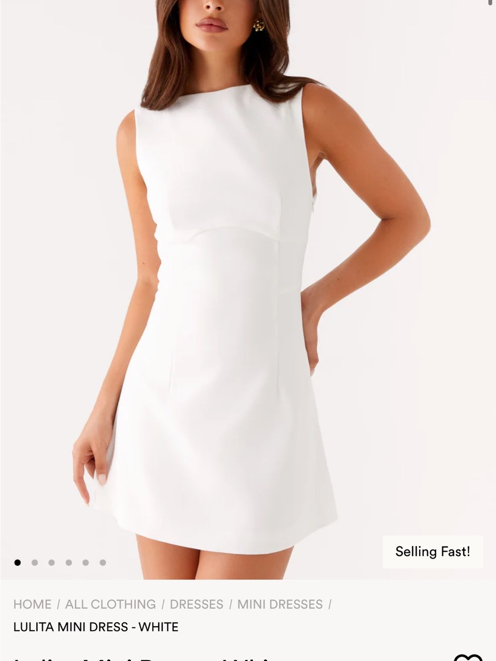 Sleeveless White Mini Dress